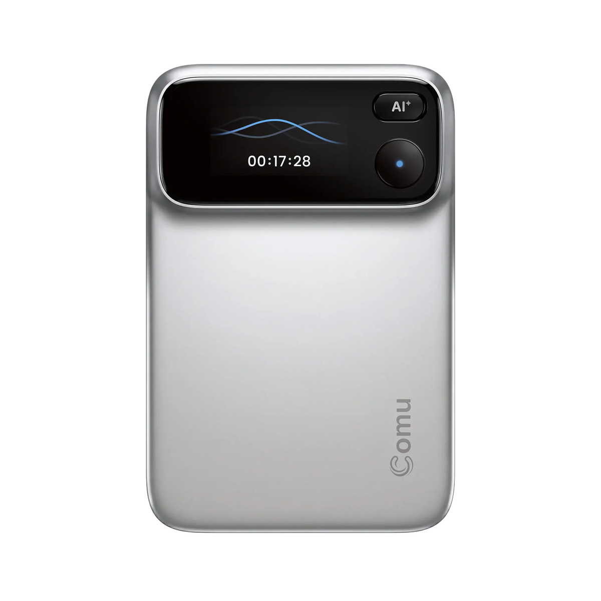 録音画面を表示したComu Action Pro シルバー
